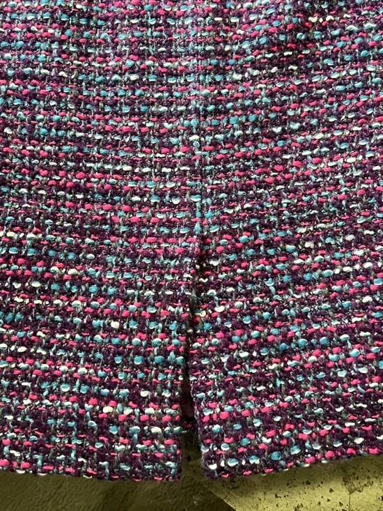 J. Crew purple pink blue tweed boucle wool blend No. 2 pencil skirt - Picture 8 of 13
